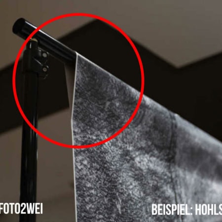 Fotohintergrund mit Hohlsaum