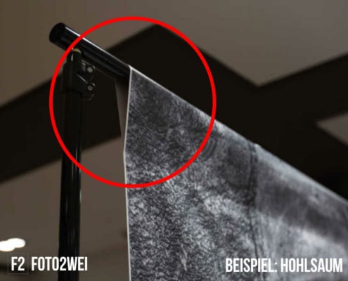 Fotohintergrund mit Hohlsaum