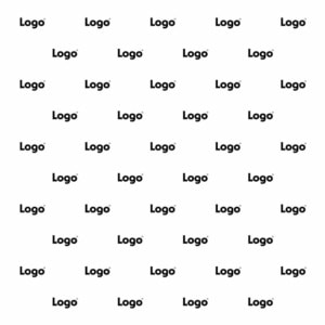 Beispiel einer Logowand im Step-and-Repeat-Muster