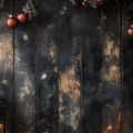 Fotohintergrund: Weihnachtsdeko vor Holzwand