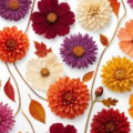 Fotohintergrund: Herbstblüten Konfetti – Ausschnitt 150 x 150 cm