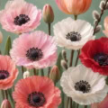 Fotohintergrund: Nahaufnahme von Tulpen – Ausschnitt 150 x 150 cm