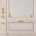 Fotohintergrund: Schlosssaal Weiß-Gold – Ausschnitt 150 x 150 cm