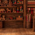 Fotohintergrund: Wichtelwerkstatt – Ausschnitt 150 x 150 cm