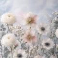 Fotohintergrund: Winterblüten Eishimmel – Ausschnitt 150 x 150 cm