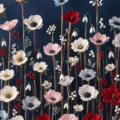 Fotohintergrund: Bunte Winterblumen – Ausschnitt 200 x 200 cm