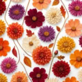 Fotohintergrund: Herbstblüten Konfetti – Ausschnitt 200 x 200 cm