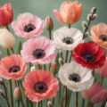 Fotohintergrund: Nahaufnahme von Tulpen – Ausschnitt 200 x 200 cm