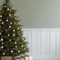 Fotohintergrund: Weihnachtsbaum vor Salbeigrün – Ausschnitt 200 x 200 cm