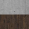 Fotohintergrund 2in1: Betonwand mit dunklen Dielen – Ausschnitt 200 x 400 cm