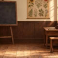 Fotohintergrund: Altes Schulzimmer – Ausschnitt 250 x 250 cm