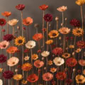 Fotohintergrund: Bunte Herbstblumen – Ausschnitt 250 x 250 cm