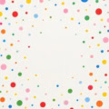 Fotohintergrund: Bunte Konfetti-Punkte – Ausschnitt 250 x 250 cm