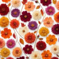 Fotohintergrund: Herbstblüten Konfetti – Ausschnitt 250 x 250 cm