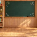 Fotohintergrund: Klassenzimmer mit Tafel – Ausschnitt 250 x 250 cm