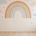 Fotohintergrund: Pastell-Regenbogen – Ausschnitt 250 x 250 cm
