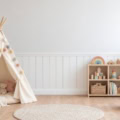 Fotohintergrund: Spielzimmer mit Tipi – Ausschnitt 250 x 250 cm