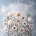 Fotohintergrund: Winterblüten Eishimmel – Ausschnitt 250 x 250 cm