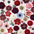 Fotohintergrund: Winterblüten Konfetti – Ausschnitt 250 x 250 cm