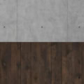 Fotohintergrund 2in1: Betonwand mit dunklen Dielen – Ausschnitt 250 x 500 cm