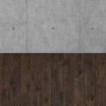 Fotohintergrund 2in1: Betonwand mit dunklen Dielen