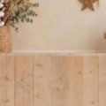 Fotohintergrund 2in1: Boho-Weihnacht mit Lichterkette mit Holzboden – Ausschnitt 200 x 400 cm