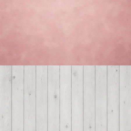 Fotohintergrund 2in1: Rosa Putz mit weißen Dielen