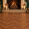 Fotohintergrund 2in1: Weihnachtssalon mit Kamin und Parkett – Ausschnitt 250 x 500 cm