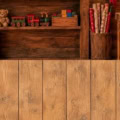 Fotohintergrund 2in1: Wichtelwerkstatt mit Holzboden – Ausschnitt 150 x 300 cm