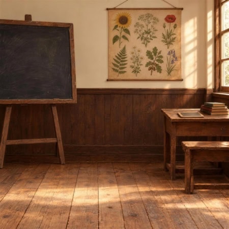 Fotohintergrund: Altes Schulzimmer