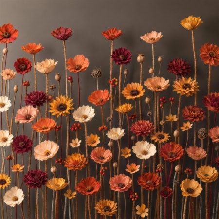 Fotohintergrund: Bunte Herbstblumen