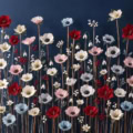 Fotohintergrund: Bunte Winterblumen