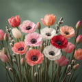 Fotohintergrund: Nahaufnahme von Tulpen