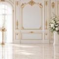 Fotohintergrund: Schlosssaal Weiß-Gold