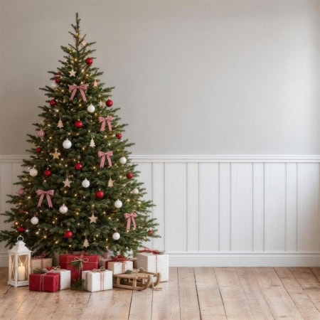 Fotohintergrund: Skandinavischer Weihnachtsbaum