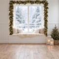 Fotohintergrund: Wintertraum am Fenster