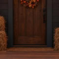 Fotohintergrund: Halloween-Veranda – Ausschnitt 150 x 150 cm
