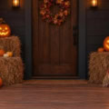 Fotohintergrund: Halloween-Veranda – Ausschnitt 200 x 200 cm