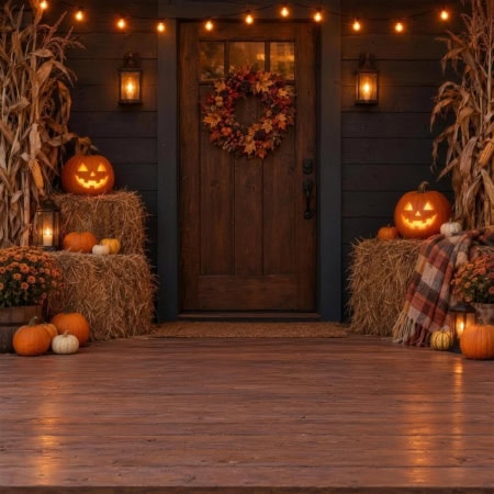 Fotohintergrund: Halloween-Veranda