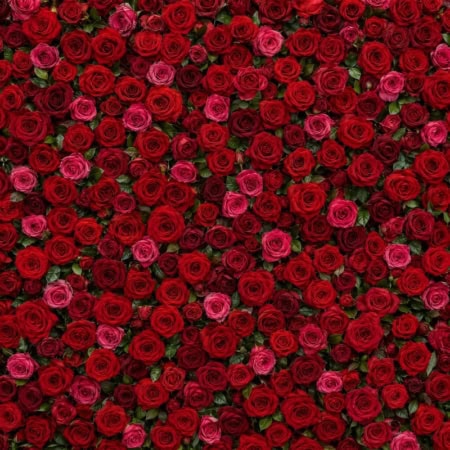 Fotohintergrund: Rote Rosenwand