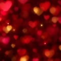 Fotohintergrund: Rotes Herz-Bokeh – Ausschnitt 150 x 150 cm