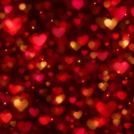 Fotohintergrund: Rotes Herz-Bokeh