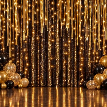 Fotohintergrund: Silvester Glitzervorhang