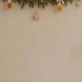 Fotohintergrund: Skandi-Weihnacht in Beige – Ausschnitt 150 x 150 cm