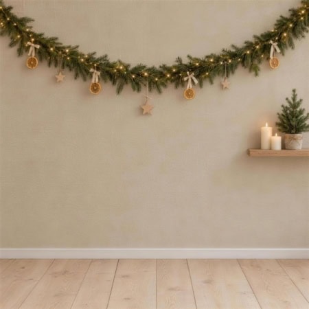 Fotohintergrund: Skandi-Weihnacht in Beige