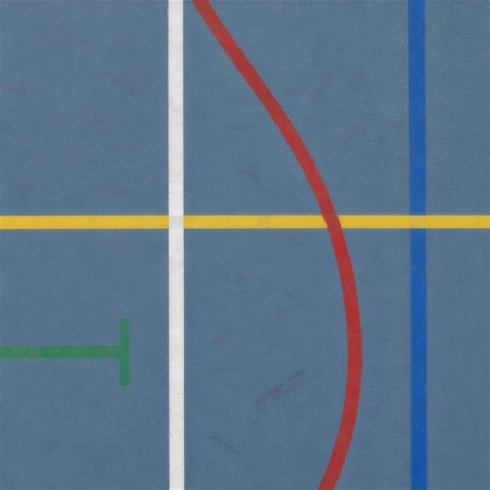 Floor: Turnhallenboden Gummi mit Spielfeldlinien